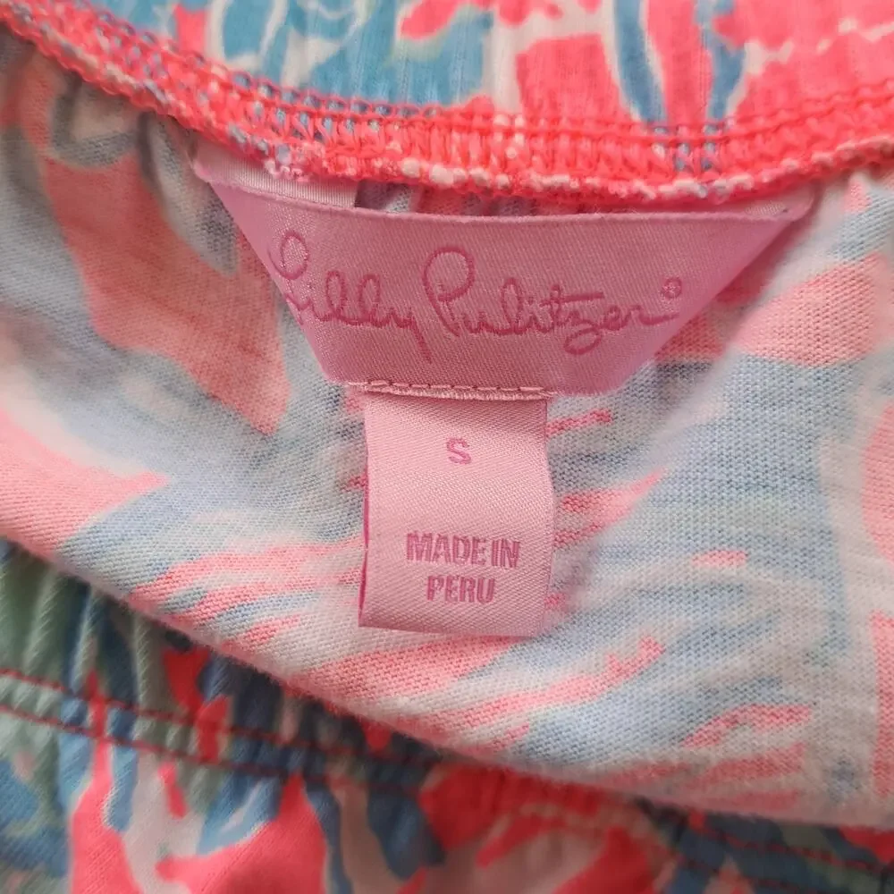 Lilly Pulitzer Windsor Strapless Mini Dress Small Summer Siren Pink Blue Beach - Picture 6 of 8